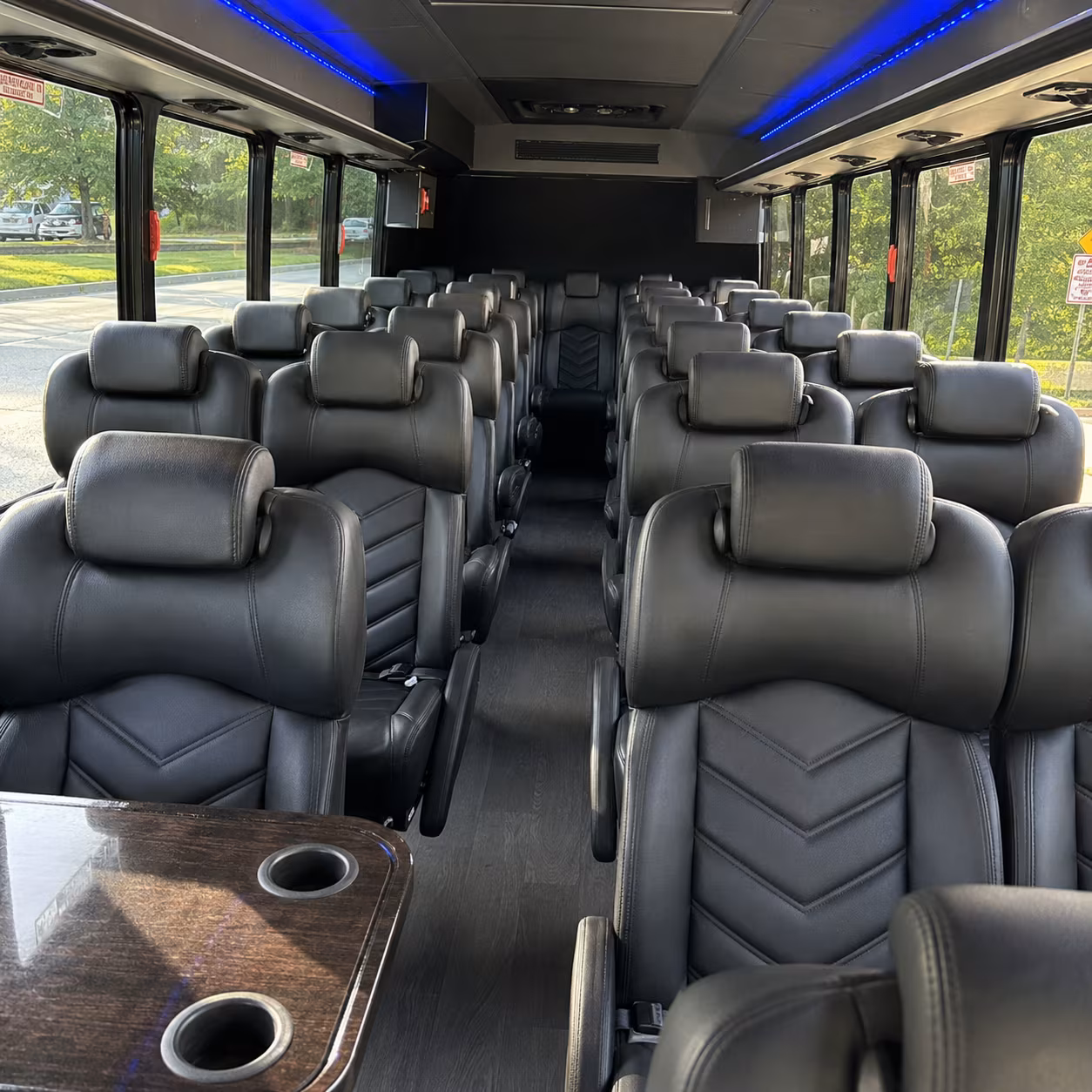 la habra 25 passenger minibus inside