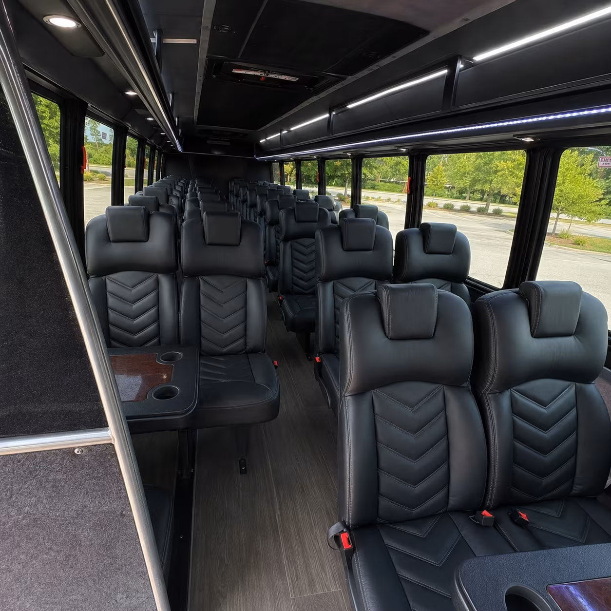 la habra 25 passenger minibus interior
