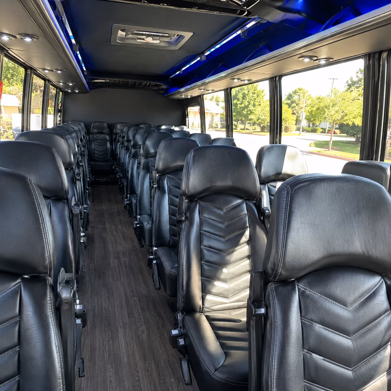 la habra 30 passenger minibus interior
