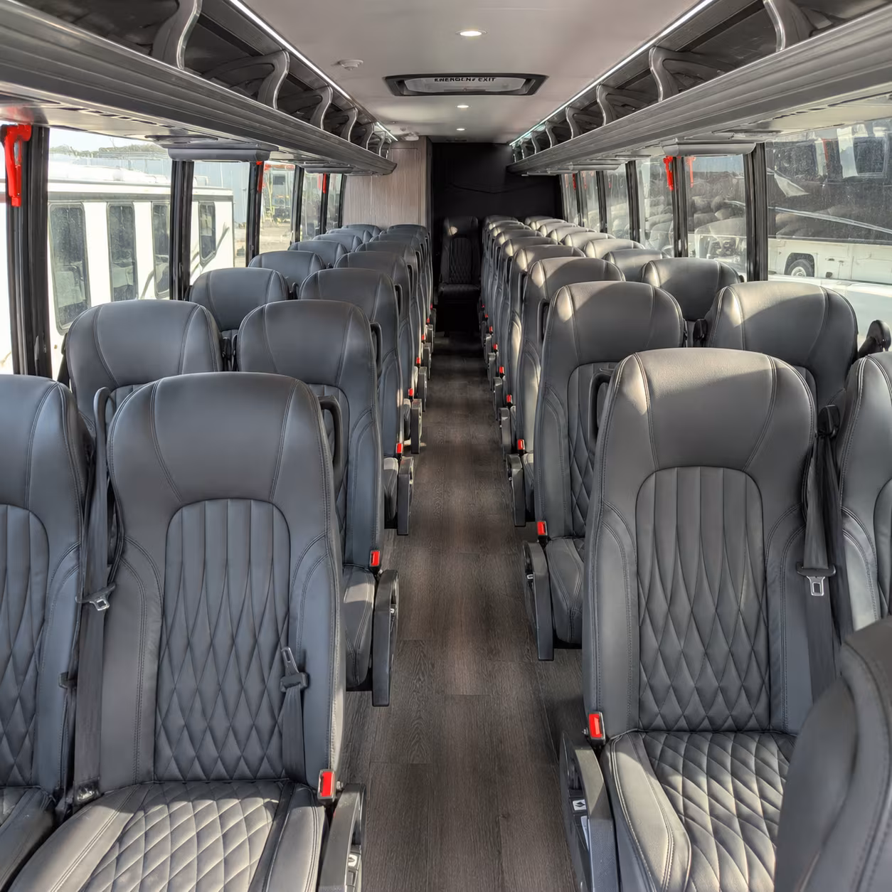 la habra 35 passenger minibus interior