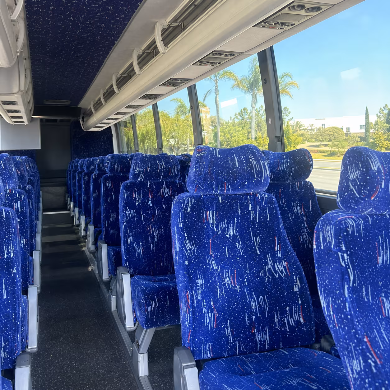 la habra 56 passenger charter bus inside