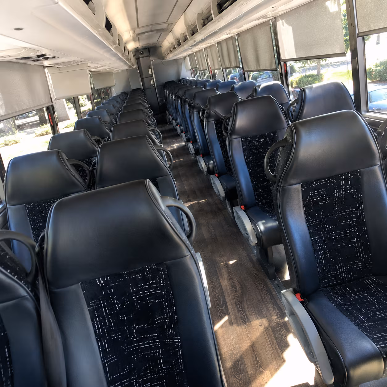 la habra 56 passenger charter bus interior