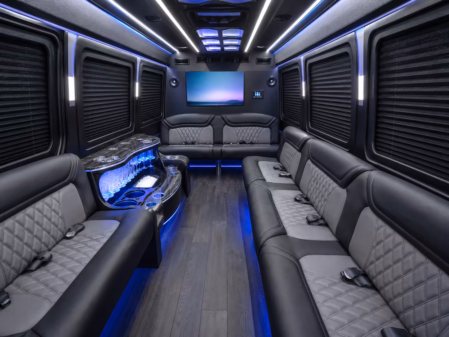la habra sprinter limousine inside