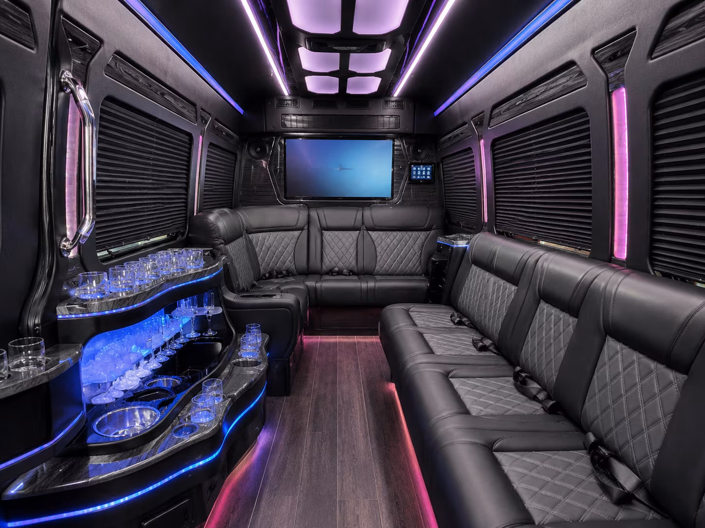 la habra sprinter limousine interior